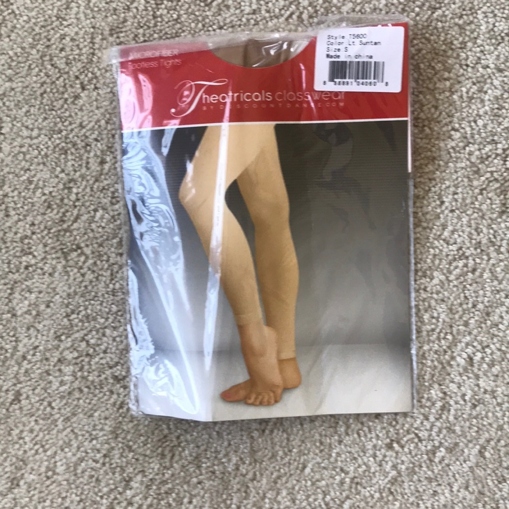 Tan footless tights